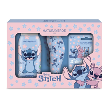 НАТУРАВЕРДЕ КОМПЛЕКТ STITCH ШАМПОАН ЗА КОСА 250МЛ+БАЛСАМ ЗА УСТНИ 5МЛ+ЧЕТКА ЗА КОСА