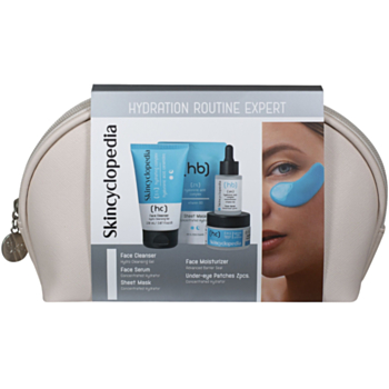 СКИНЦИКЛОПЕДИЯ КОМПЛЕКТ HYDRATION ROUTINE EXPERT ГЕЛ+МАСКА+КРЕМ+СЕРУМ+ПАЧОВЕ+НЕСЕСЕР