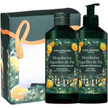 ИВ РОШЕ КОМПЛЕКТ МАНДАРИНА И БОРОВИ ИГЛИЧКИ ДУШ ГЕЛ 400МЛ+МЛЯКО ЗА ТЯЛО 390МЛ