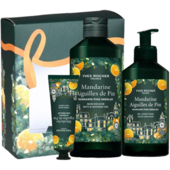 ИВ РОШЕ КОМПЛЕКТ МАНДАРИНА И БОРОВИ ИГЛИЧКИ ДУШ ГЕЛ 400МЛ+ТЕЧЕН САПУН 190МЛ+КРЕМ ЗА РЪЦЕ 30МЛ