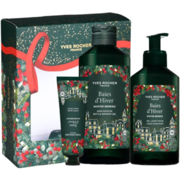 ИВ РОШЕ КОМПЛЕКТ ЗИМНИ ЧЕРВЕНИ ПЛОДОВЕ ДУШ ГЕЛ 400МЛ+ТЕЧЕН САПУН 190МЛ+КРЕМ ЗА РЪЦЕ 30МЛ