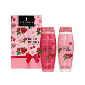 АФРОДИТА КОМПЛЕКТ RASPBERRY ДУШ ГЕЛ 200МЛ+МЛЯКО ЗА ТЯЛО 200МЛ
