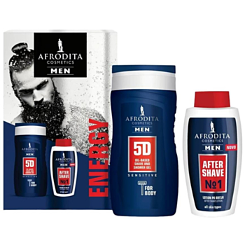 АФРОДИТА КОМПЛЕКТ MEN ENERGY ДУШ ГЕЛ 2В1 250МЛ+ЛОСИОН ЗА СЛЕД БРЪСНЕНЕ 120МЛ
