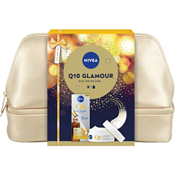 НИВЕА КОМПЛЕКТ Q10 POWER GLAMOUR СЕРУМ С ДВОЙНО ДЕЙСТВИЕ 30МЛ+ДНЕВЕН КРЕМ ПРОТИВ БРЪЧКИ 50МЛ