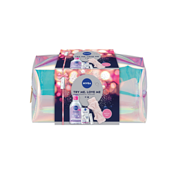 НИВЕА КОМПЛЕКТ TRY ME LOVE ME СЕРУМ 15МЛ+МИЦЕЛАРНА ВОДА 400МЛ+БАЛСАМ ЗА УСТНИ 5,2ГР+ЛЕНТА ЗА КОСА