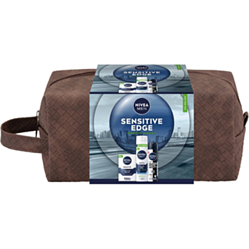 НИВЕА КОМПЛЕКТ МЕН SENSITITVE EDGE ГЕЛ ЗА БРЪСНЕНЕ 200МЛ+БАЛСАМ СЛЕД БР. 100МЛ+ДЕЗО СПРЕЙ 150МЛ