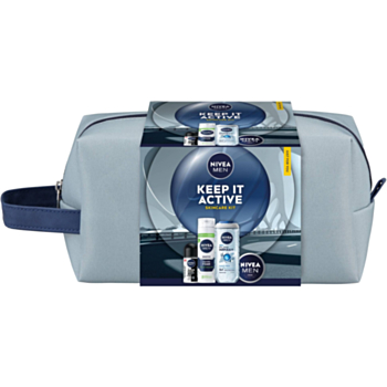 НИВЕА КОМПЛЕКТ МЕН KEEP IT ACTIVE РОЛ ОН 50МЛ+ПЯНА ЗА БРЪСНЕНЕ 200МЛ+ДУШ ГЕЛ 250МЛ+КРЕМ 75МЛ