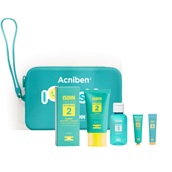 ИСДИН КОМПЛЕКТ ACNIBEN ГЕЛ-КРЕМ 40МЛ+ПОЧИСТВАЩ ГЕЛ 50МЛ+МАСКА 5МЛ+ЕКСФОЛАНТ ЗА ЛИЦЕ 5МЛ+НЕСЕСЕР