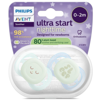 АВЕНТ ЗАЛЪГАЛКИ ОРТОДОНТИЧНИ ULTRA AIR НОЩНА 0-2M X 2БР BOY SCF075/18