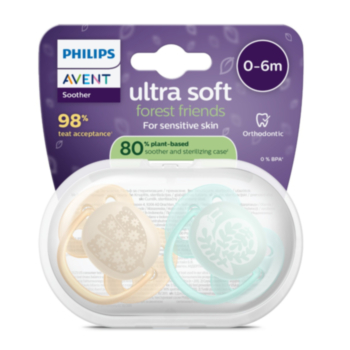 АВЕНТ ЗАЛЪГАЛКИ ОРТОДОНТИЧНИ ULTRA SOFT 0-6M X 2БР ОХЛЬОВ SCF091/41