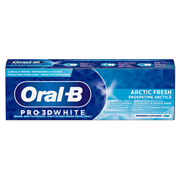 ОРАЛ-Б ПАСТА ЗА ЗЪБИ PRO-3D WHITE ARCTIC 75МЛ