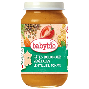 БЕЙБИ БИО ВЕГЕТАРИАНСКА ПАСТА БОЛОНЕЗЕ С ЛЕЩА И ДОМАТИ 200ГР