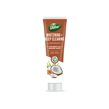 DABUR ИЗБЕЛВАЩА НАТУРАЛНА ПАСТА ЗА ЗЪБИ С КОКОСОВО МАСЛО И СОДА БИКАРБОНАТ WHITENING AND DEEP CLEANI
