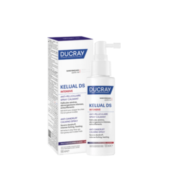 ДЮКРЕ КЕЛУАЛ ДС ИНТЕНЗИВЕ УСПОКОЯВАЩ СПРЕЙ ПРОТИВ ПЪРХОТ И СЪРБЕЖ 100МЛ