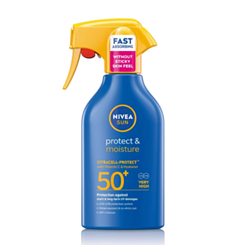 НИВЕА СЪН SPF50+ СЛЪНЦЕЗАЩИТЕН СПРЕЙ ПОМПА PROTECT&MOISTURE 250МЛ 99703