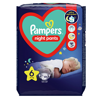 ПАМПЕРС НОЩНИ ГАЩИ VP 6 /15+КГ/ Х 19 БР