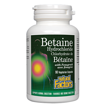 Natural Factors Betaine Hydrochloride / Бетаин Хидрохлорид капс. x 90