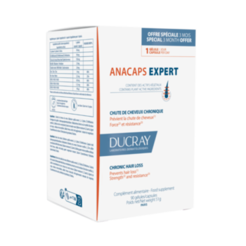 ДЮКРЕ АНАКАПС ЕКСПЕРТ ХРАНИТЕЛНА ДОБАВКА ПРОТИВ КОСОПАД КАПС. Х90