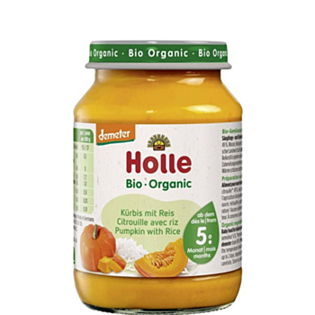 HOLLE ДЕМЕТЕР 2928 БИО ПЮРЕ ТИКВА С ОРИЗ 190ГР