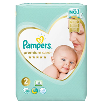 ПАМПЕРС ПРЕМИУМ КЕЪР ПЕЛЕНИ VP 2 /4-8 кг/ х 68 БР