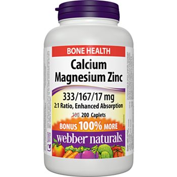 Webber Calcium, Magnesium, Zinc Enhanced Absorption / КАЛЦИИ, МАГНЕЗИИ И ЦИНК КАПС. Х 200
