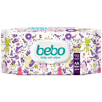 БЕБО МОКРИ КЪРПИ БЕБЕШКИ С ЛАВАНДУЛА Х 90