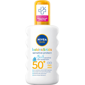 НИВЕА СЪН SPF50+ СЛЪНЦЕЗАЩИТЕН СПРЕЙ ЗА ДЕЦА SENSITIVE&PROTECT 200МЛ 85847 Х