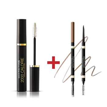 МФ КОМПЛЕКТ СПИРАЛА 2000 КАЛОРИИ ЧЕРНO KAФЯВА 9МЛ + МОЛИВ ЗА ВЕЖДИ БРАУН ШЕЙПЪР 10