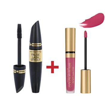 МФ КОМПЛЕКТ СПИРАЛА ФОЛС ЛАШ ЕФЕКТ ЧЕРНА ВОДОУСТОЙЧИВА 13МЛ + ТЕЧНО ЧЕРВИЛО SOFT MATTE 020