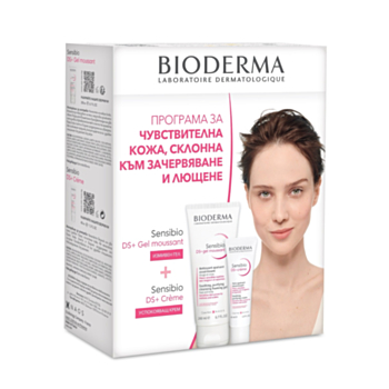 БИОДЕРМА КОМПЛЕКТ СЕНСИБИО ДС+ ГЕЛ 200МЛ+СЕНСИБИО ДС+ КРЕМ ЗА ЛИЦЕ 40МЛ