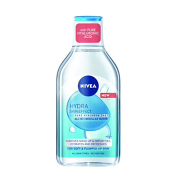 НИВЕА ХИДРА СКИН ЕФЕКТ МИЦЕЛАРНА ВОДА С ХИАЛУРОНОВА КИСЕЛИНА 400МЛ 94058 Х