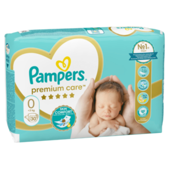 ПАМПЕРС ПРЕМИУМ КЕЪР ПЕЛЕНИ SMP 0 /ПОД 3 кг/ Х 30 БР