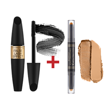 МФ КОМПЛЕКТ СПИРАЛА ФОЛС ЛАШ ЕФЕКТ 13МЛ + СЕНКИ ЗА ОЧИ СТИК ДАБЪЛ ЕНДЕД-006