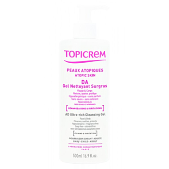 ТОПИКРЕМ AD ПОЧИСТВАЩ ГЕЛ ЗА ЛИЦЕ И ТЯЛО ЗА СУХА КОЖА СКЛОННА КЪМ АТОПИЯ 500МЛ