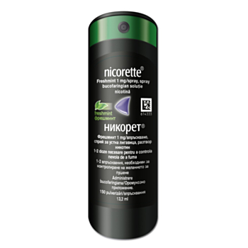 *НИКОРЕТЕ ФРЕШМИНТ СПРЕЙ 1МГ/СПРЕЙ 13,2МЛ