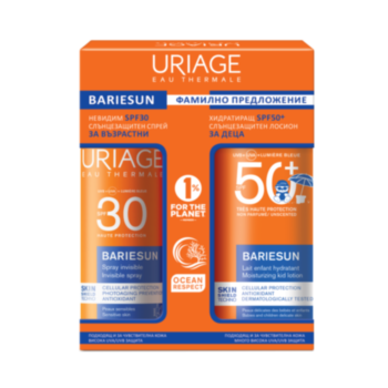 ЮРИАЖ БАРИЕСЪН КОМПЛЕКТ ''ФАМИЛНО ПРЕДЛОЖЕНИЕ" СПРЕЙ SPF30+ 200МЛ+ДЕТСКИ ЛОСИОН SPF50+ 100МЛ B 