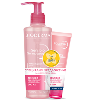 БИОДЕРМА СЕНСИБИО ГЕЛ МУСАН ИЗМИВАЩ 200МЛ+45МЛ ПОДАРЪК В