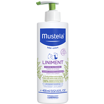 МУСТЕЛА ЛИНИМЕНТ ЗА ПОЧИСТВАНЕ ПРИ СМЯНА НА ПЕЛЕНИ 400МЛ а