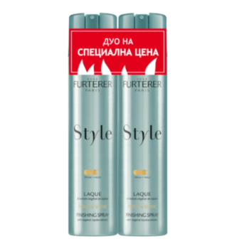 РЕНЕ ФЮРТЕРЕР КОМПЛЕКТ ДУО STYLE ЛАК ЗА КОСА ЗА САТЕНЕН БЛЯСЪК 2Х300МЛ