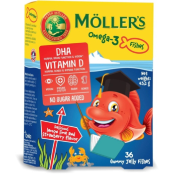 МЬОЛЕРС ОМЕГА 3 ЖЕЛИРАНИ РИБКИ ЯГОДА Х 36