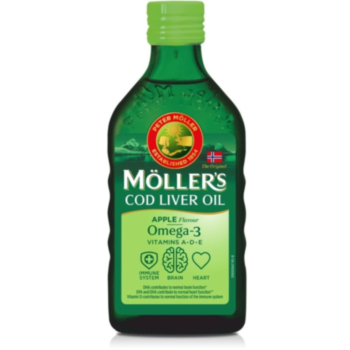 МЬОЛЕРС МАСЛО ОТ ДРОБ НА ТРЕСКА С ВКУС НА ЯБЪЛКА 250МЛ