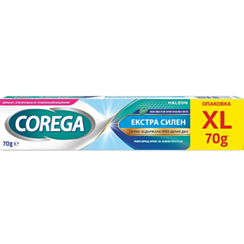 КОРЕГА ФИКСИРАЩ КРЕМ ЗА ПРОТЕЗИ ЕКСТРА СТРОНГ XL 70ГР.