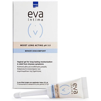 EVA INTIMA MOIST LONG ACTING pH 3.0 ВАГИНАЛЕН ГЕЛ ТУБА 2.5ГР Х 9