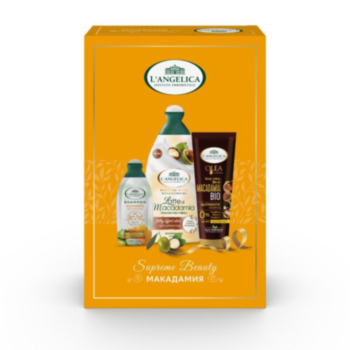 ЛАНЖЕЛИКА КОМПЛЕКТ SUPREME BEAUTY МАКАДАМИЯ ДУШ-ГЕЛ/ПЯНА ВАНА 500МЛ+ЛОСИОН ЗА ТЯЛО 250МЛ+ШАМПОАН10МЛ
