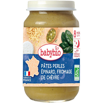 БЕЙБИ БИО ЗЕЛЕНЧУКОВО ПЮРЕ С КОЗЕ СИРЕНЕ И МАКАРОНИ 200ГР 8+