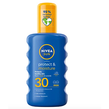 НИВЕА СЪН SPF30 СЛЪНЦЕЗАЩИТЕН СПРЕЙ PROTECT&MOISTURE 200МЛ 85402 В