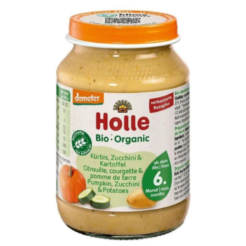 HOLLE  ДЕМЕТЕР 1457 БИО ПЮРЕ ТИКВИЧКИ ТИКВА И КАРТОФИ 190ГР