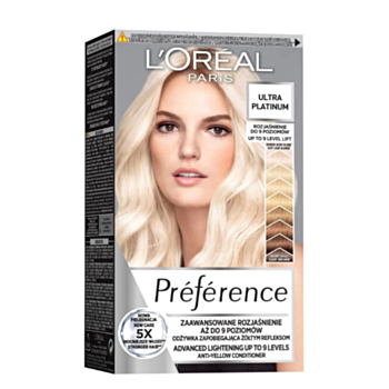 ЛОРЕАЛ БОЯ ЗА КОСА ПРЕФЕРЕНС ЕКСТРЕМНО ПЛАТИНЕНО 