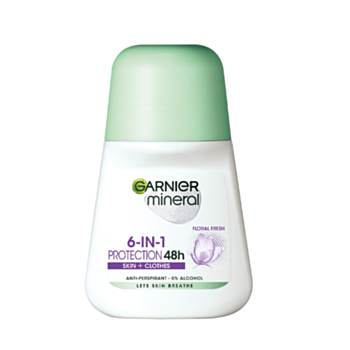 ГАРНИЕ ДЕЗОДОРАНТ РОЛ-ОН ДАМСКИ PROTECTION 6 FLORAL FRESH 50МЛ