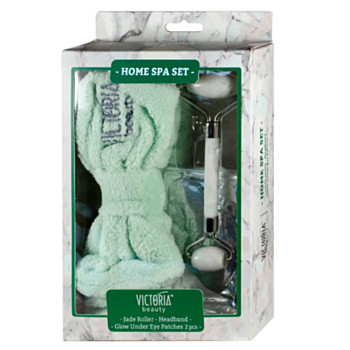 ВИКТОРИЯ БЮТИ 0780430 КОМПЛЕКТ НЕФРИТЕН РОЛЕР+ЛЕНТА ЗА КОСА+ПАЧОВЕ ЗА ОЧИ